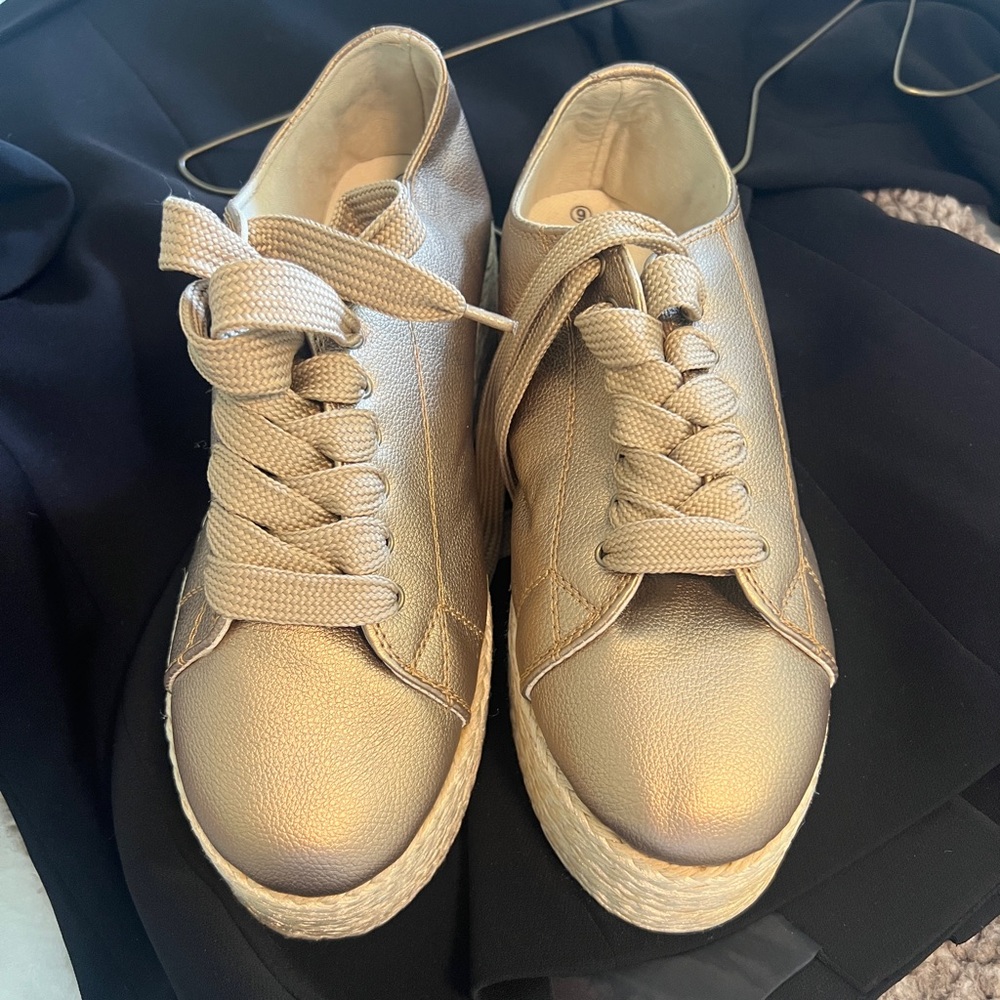 Bronze Gold Women's Sneakers